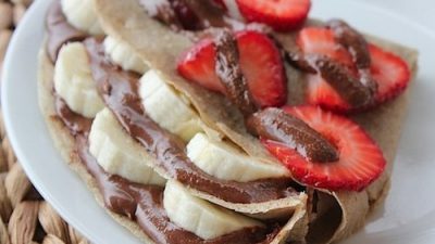 Блины из овсяной муки с бананом и шоколадом