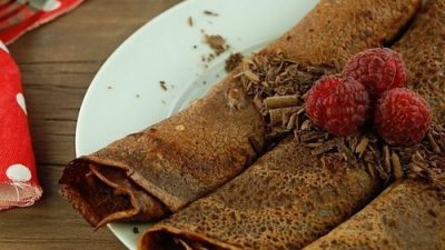 Блины шоколадные с начинкой