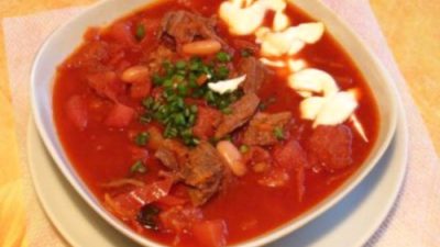 Борщ со свининой по-житомирски