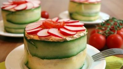 Бутербродный торт со сливочным сыром