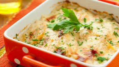 Быстрая мясная запеканка с сыром