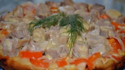 Быстрая пицца на сковороде с любой начинкой