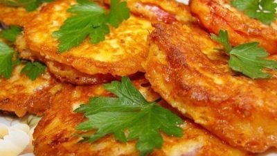 Быстрые помидоры в сырном кляре