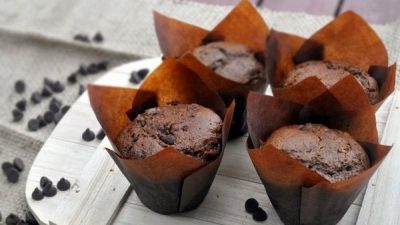 Быстрые шоколадные маффины на сметане