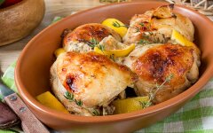 Курица в медовом маринаде с лимоном
