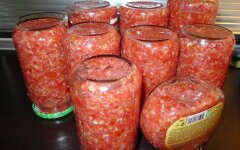 Помидорная хреновина с чесноком