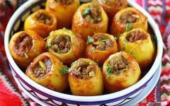 Картофельные лодочки с шампиньонами и сыром