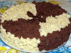 Бисквитный торт «Кудряш» с заварным кремом