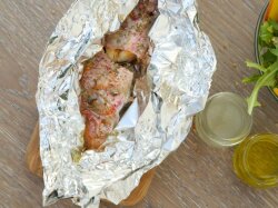 Запеченная треска с морковью в фольге