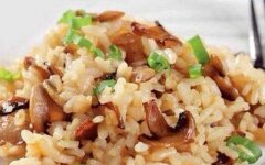 Рис с шампиньонами на гарнир