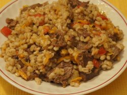 Перловка со свининой и овощами в мультиварке