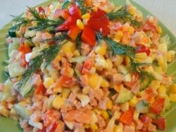Салат «Разноцветный» на скорую руку