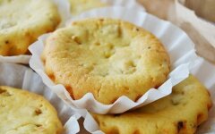 Творожные кексы с киви и бананом