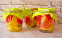 Маринованный болгарский перец с айвой на зиму