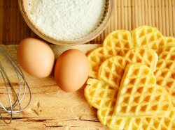 Ванильные вафли на молоке и растительном масле