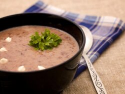 Суп-пюре из говядины с белой фасолью