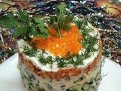 Салат из семги под шубой