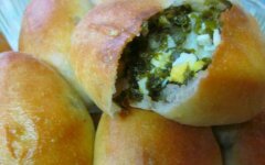 Пирожки со щавелем, яйцом и луком