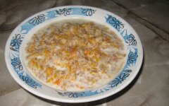 Каша тыквенная с овсяными хлопьями на молоке