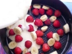 Творожно-фруктовый десерт с желатином без сахара