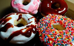 Пончики с глазурью Dunkin Donuts на молоке без дрожжей