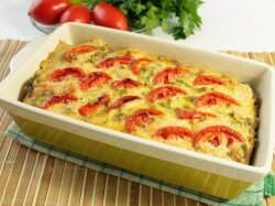 Куриная запеканка с овощами под сырной корочкой