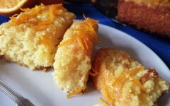 Постный апельсиновый манник с пропиткой в духовке