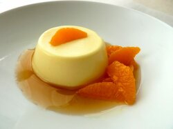 Мандариновая панакота со сливками