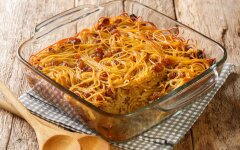 Сладкий иерусалимский кугель из лапши