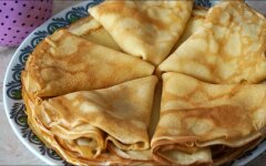 Бабушкины тонкие блины на молоке и воде