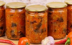 Соте из баклажанов с кабачками по-грузински
