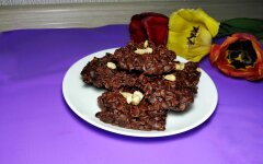 Шоколадное печенье с овсяными хлопьями без выпечки