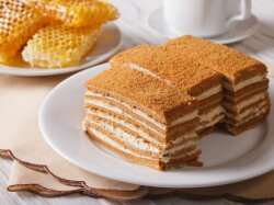 Медовый торт с кремом в мультиварке