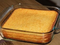 Творожник с яблочным джемом в микроволновке