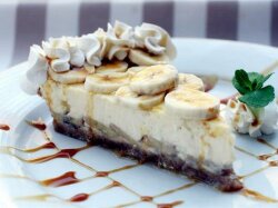 Банановый чизкейк с карамелью