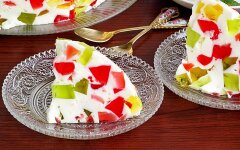 Торт из желе со сгущенкой
