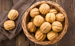 Печенье «Орешки» с вареной сгущенкой на газу