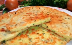 Ленивые хачапури на сметане с сыром на сковороде