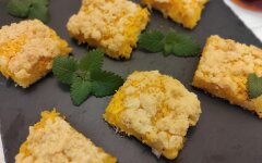 Насыпной пирог с тыквой и лимоном