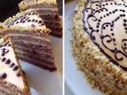 Домашний шоколадный торт со сливочным кремом