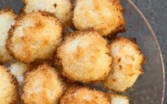 Ванильное печенье с кокосовой стружкой и вареньем