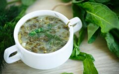 Холодный суп из щавеля с картофелем