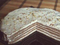 Диетический торт с творожной начинкой