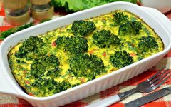 Запеканка из яиц с брокколи
