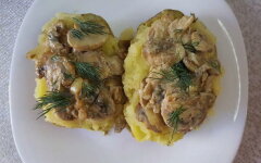 Крошка-картошка с шампиньонами и сыром