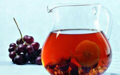 Виноградно-апельсиновый компот с мятой