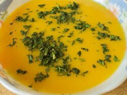 Суп-пюре из тыквы, кабачка и картофеля