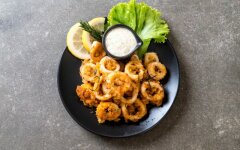 Кальмары в молочном кляре