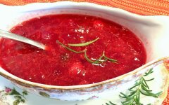 Острый клюквенный соус с красным апельсином