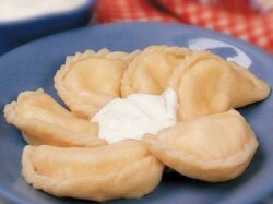 Вареники с картошкой на курином бульоне в мультиварке